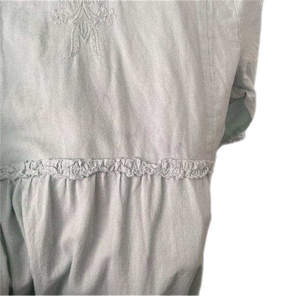 Soft Surroundings Anastasia Nightgown Light Blue Embroidered in Size PM - Picture 10 of 10
